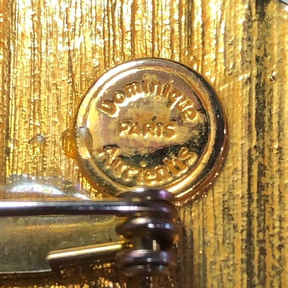 Dominique Aurientis Paris Gold Plated Vintage Heart Shaped Brooch Pin - Picture 2 of 13